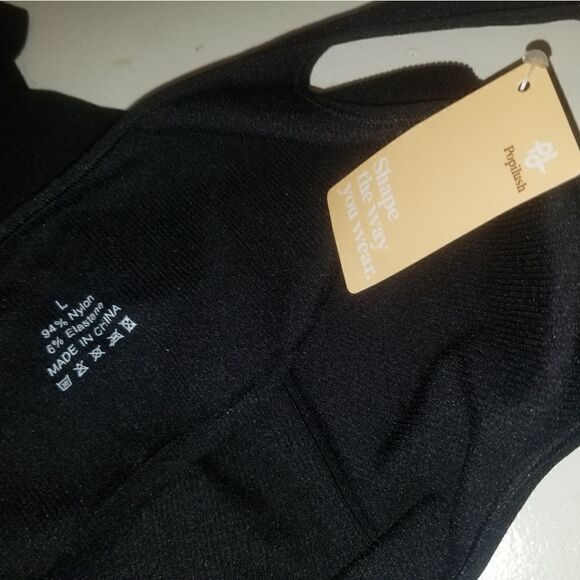 Popilush Shapewear Romper Slimming Workout Square-Neck Thigh - Size L - Picture 15 of 15